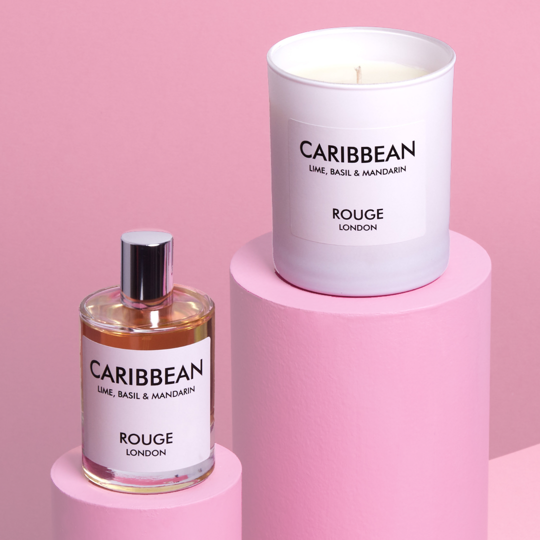 Caribbean - Lime, Basil & Mandarin Luxury Candle & Spray Gift Collection - By Rouge London