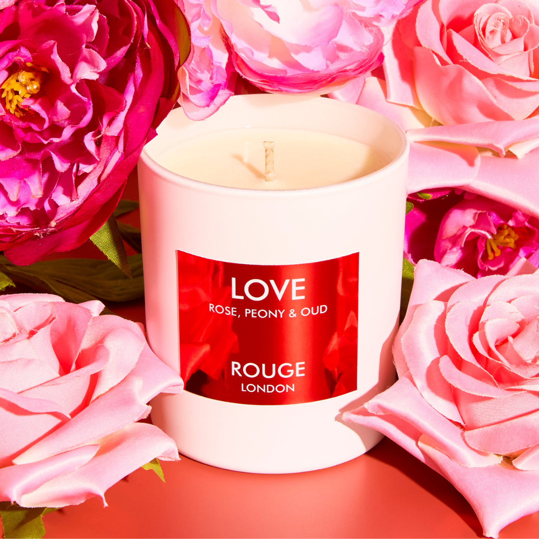 Love - Rose, Peony & Oud Luxury Scented Candle - By Rouge London