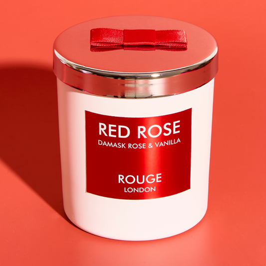 Red Rose - Damask Rose & Vanilla Luxury Scented Candle - By Rouge London