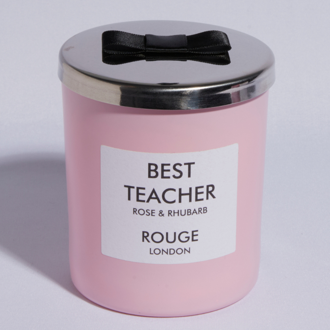 Best Teacher - Rose & Rhubarb Luxury Scented Candle - By Rouge London