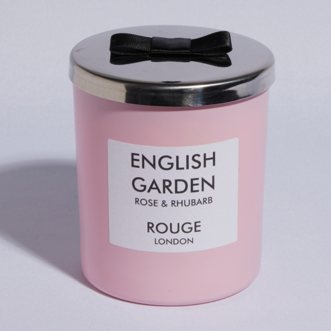 English Garden - Rose & Rhubarb Luxury Scented Candle - By Rouge London