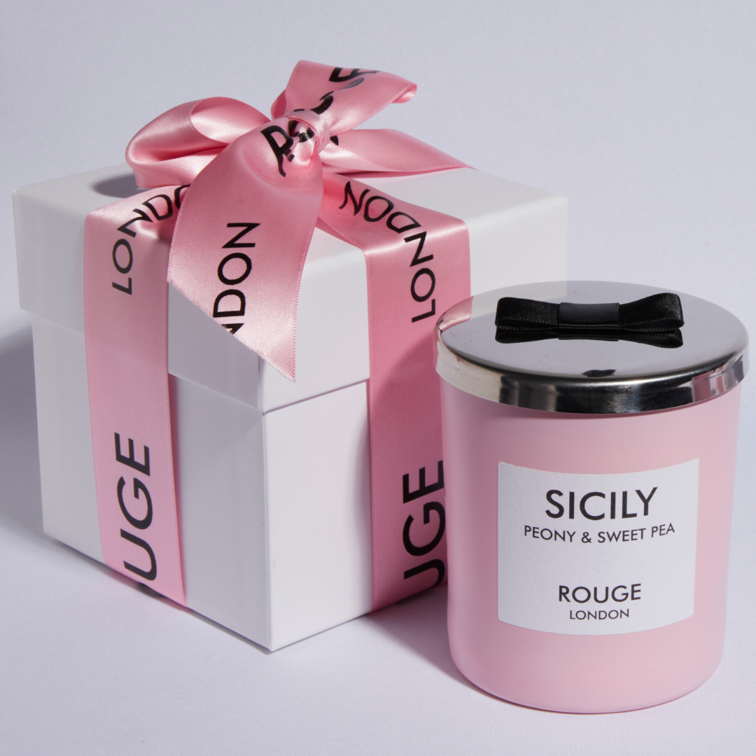 Sicily - Peony & Sweet Pea Luxury Scented Candle - By Rouge London