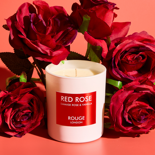 Red Rose TESTER - Damask Rose & Vanilla Luxury Scented Candle - By Rouge London