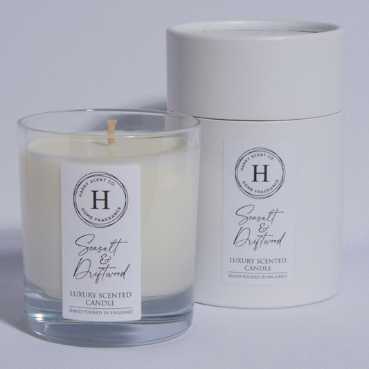 Seasalt & Driftwood Luxury Scented Candle - by Happy Scent Co
