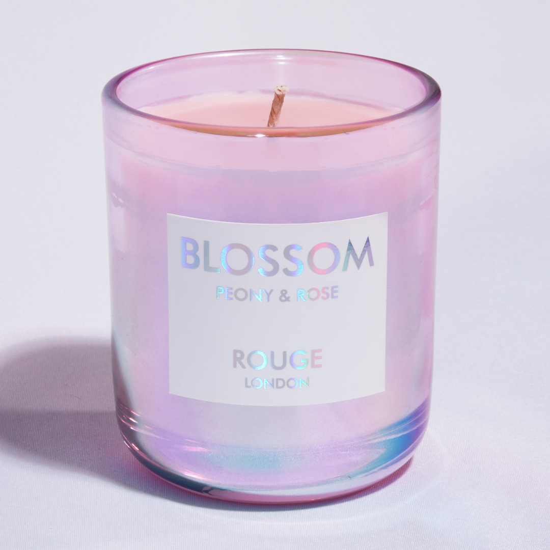 Happy Scent Co blossom peony rose candle