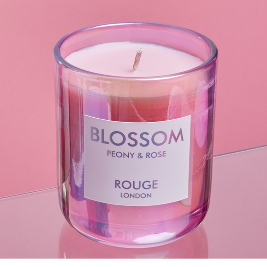 Happy Scent Co blossom peony rose candle