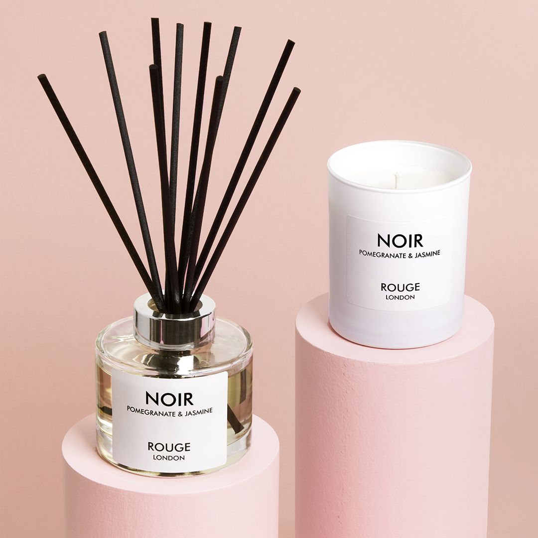 Noir - Pomegranate & Jasmine Luxury Candle & Diffuser Gift Collection - By Rouge London