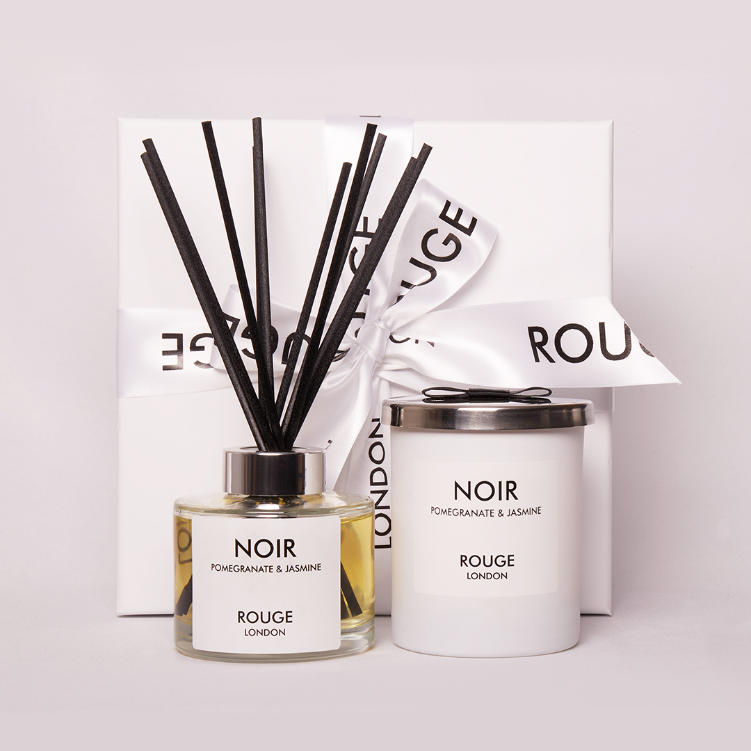 Noir - Pomegranate & Jasmine Luxury Candle & Diffuser Gift Collection - By Rouge London