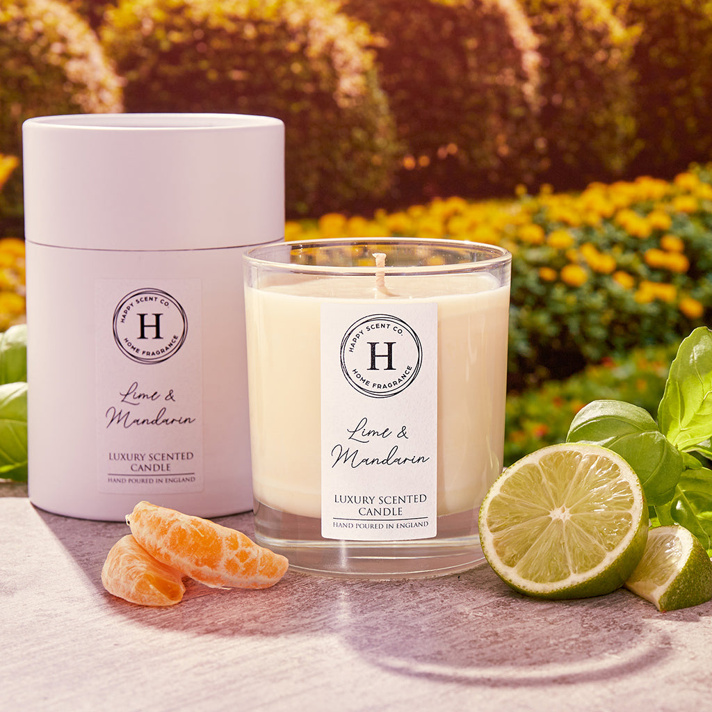 Happy Scent Co Lime Mandarin Candle